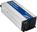 1200W Pure Sine Wave Power Inverter DC 24V to AC 110V/120V, 2400W Peak, Car/Truck Power Converter for Solar, Home, Vehicle & Rechargeable Devices with LED Display