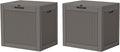 KAMABOKO 31 Gallon Outdoor Storage Box 2 Pack All-Weather Deck Box for Patio Furniture, Package Deliveries, Garden Tools, Pool Supplies & Cushions, Grey