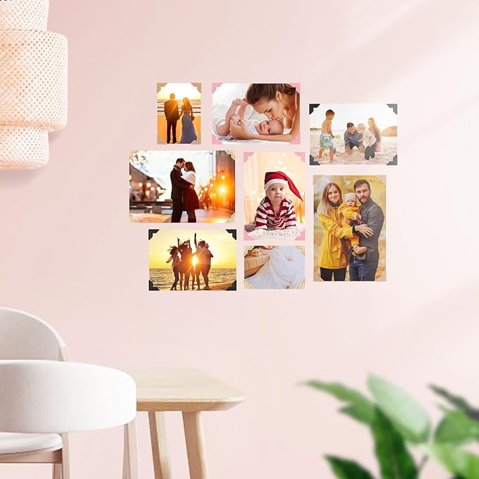 15 Sheets 360 PCS White Acid-Free Photo Corners Notebook, Self-Adhesive Photo Corners for DIY Photo Album Journal, Photo Corner Stickers for Trip Journal Memory Book