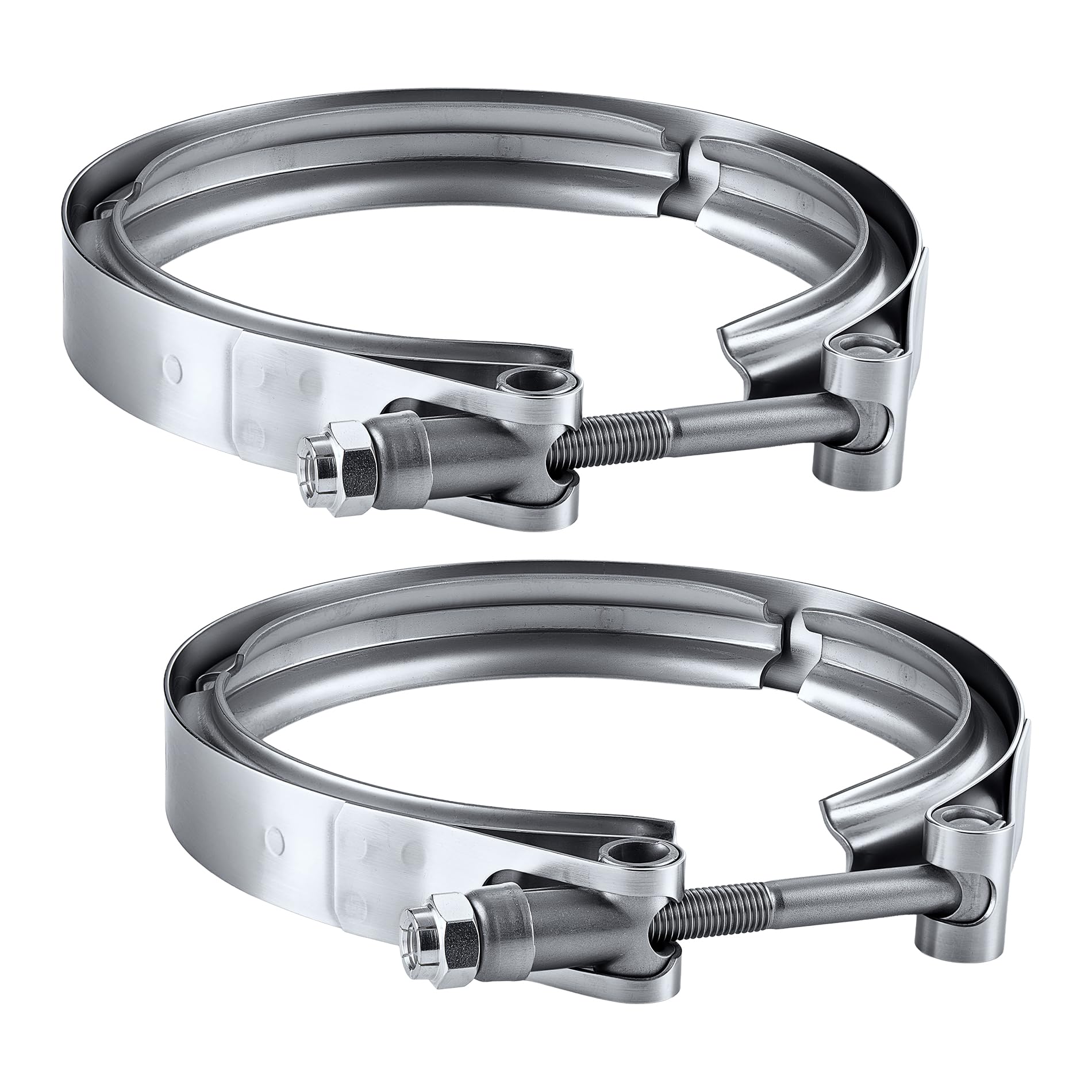EVIL ENERGY V Band Clamp for Flange Kit Stainless Steel (2, 4.5)
