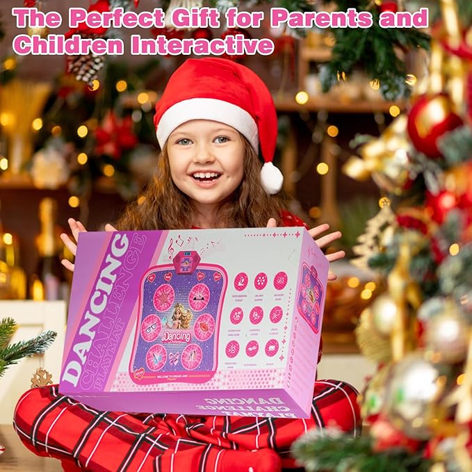 Princess Dance Mat Toy Gift - Popular Light Up Dancing Mat for Toddlers Kids Girls Ages 3 4 5 6 7 8 9 10 11 12 Year Old Christmas Party Presents Floor Mat Electronic Games Exercise Dance Pad