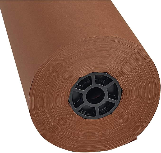Colorations Prima-Color Fade-Resistant Paper Rolls, Brown, Arts and Crafts, 48" x 60' , Drawing, Finger Painting, Paint, Watercolor, Wall Art, Bulletin Boards, Kids Crafts (Item # DSBR)