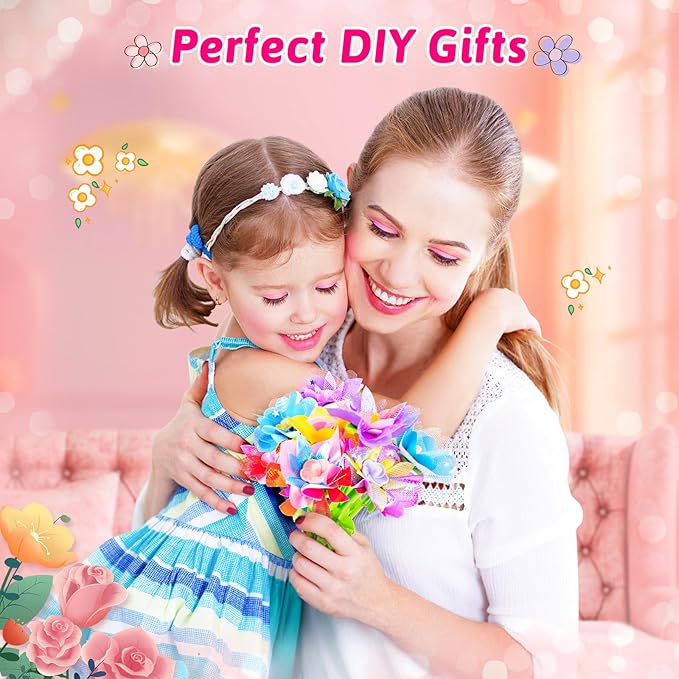 Osllate Upgraded Flower Bouquet Accessories Set for Making 36 Flowers, DIY Arts & Crafts Toy Accessories Flowers Making Toy Kit
