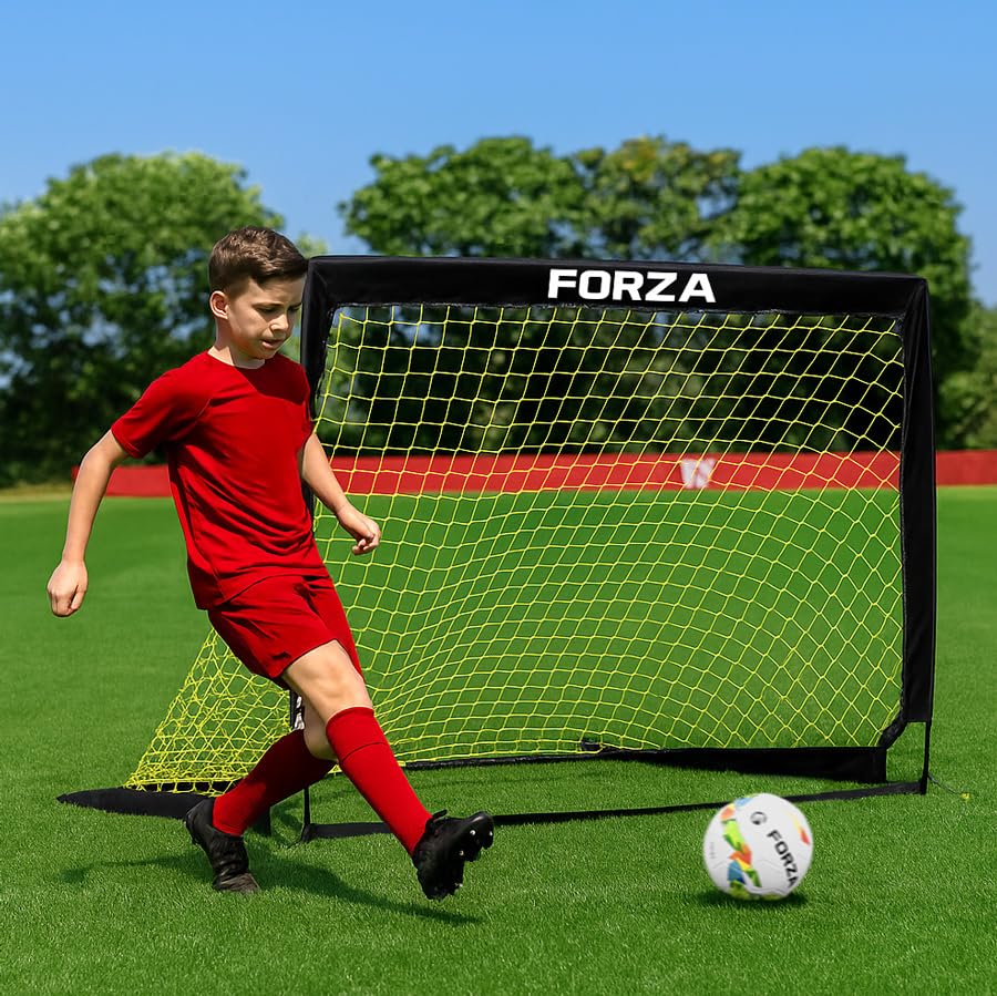 FORZA Square Pop-Up Soccer Goal [4 Sizes] | Portable Goal Posts for Kids Shooting Practice - Pop-Up in Minutes | Single or Pair of Goals - size: 3ft x 2.2ft, style: Pair