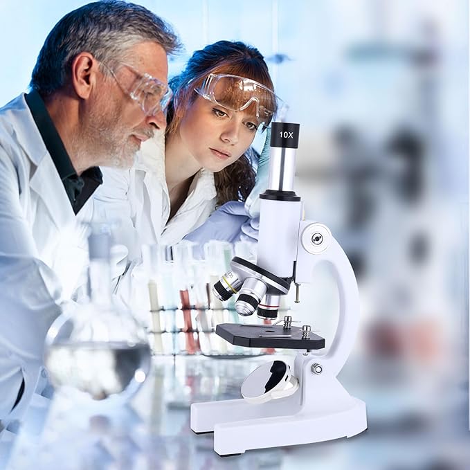 Microscope for Kids，40X-2000X Compound Microscope Mobile Phone Adapter with Microscope Slide Microscope kit for Home School Laboratories for Children Students