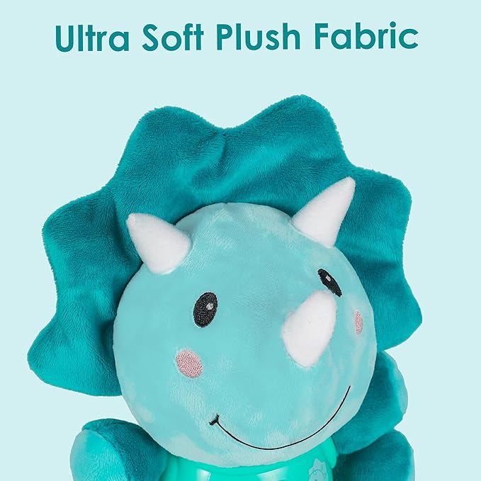 iPlay, iLearn Baby Dinosaur Musical Toys, Newborn Boys Gift, Soft Dino Plush Stuffed Animal, Infant Light Music Time, 1st Birthday Shower Gift Stuffers for 0 1 2 3 6 9 12 18 Month 1-3 Yrs Toddler Girl