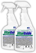 Vital Oxide Disinfectant, Deodorizer, Cleaner, Food-Contact Sanitizer, Virucide – (EPA registration #82972-1) – Kills Mold & Mildew, Eliminates Odors –32 oz, 2 Pack