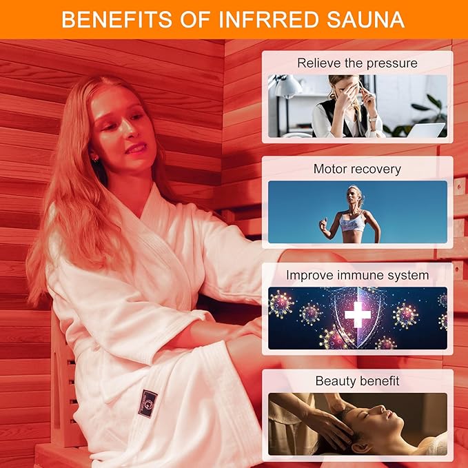 Full Size Portable Personal Infrared Sauna for Home, Personal Home Spa Tent with Remote Control, Heating Foot Pad, Foldable Reinforced Chair （Grey, L33.8 x W 33.8" x H 66.5"