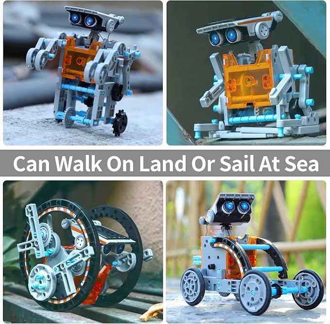 Lucky Doug Solar Power Kits Toys for Boys Ages 8-13, STEM Robot Kit Toys Gifts for Kids 8 9 10 11 12 13 Years, Educational Building Science Experiment Set Birthday for Kids Boys Girls