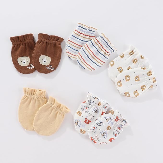 Baby Hats Mittens and Socks Set Cotton Newborn Hat Beanie Soft Infant Girls Boys Caps Gloves 0-6 month