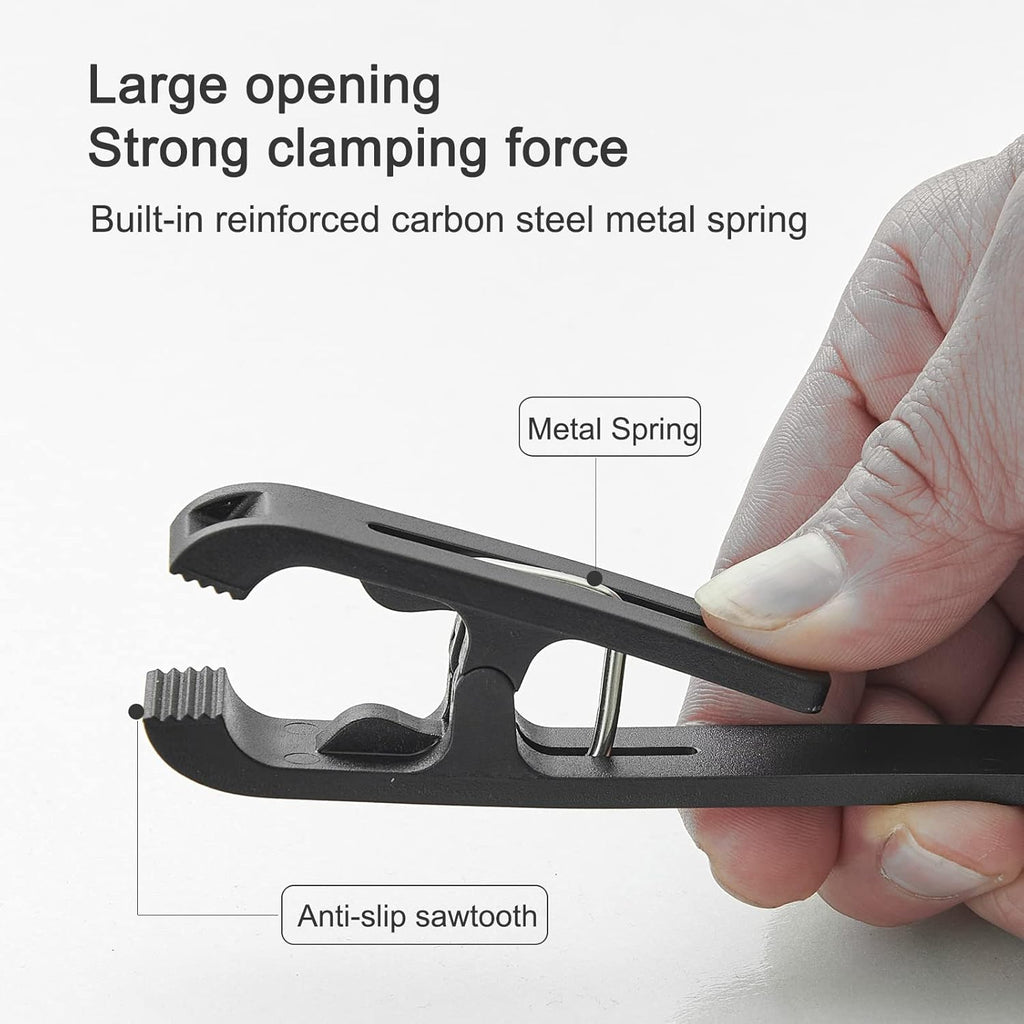 Large Clothes Pins Towel Clips, 4 Pcs Multipurpose Strong Plastic Hanger S Hook for Shower Curtain Laundry