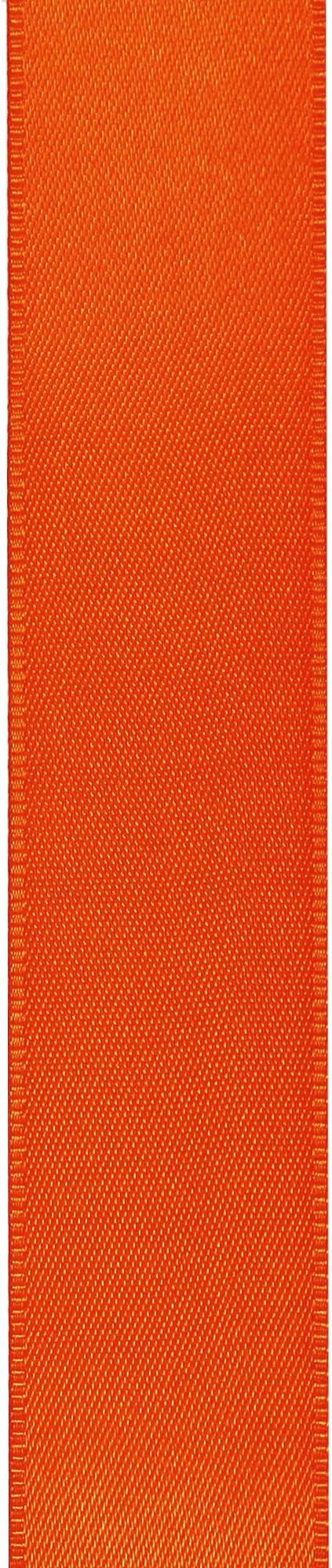 LIUYAXI Torrid Orange Satin Ribbon, Double Faced 5/8" X Continuous 25 Yards Ribbons Perfect for Gift Wrapping Bows Bouquet Wedding Craft and More