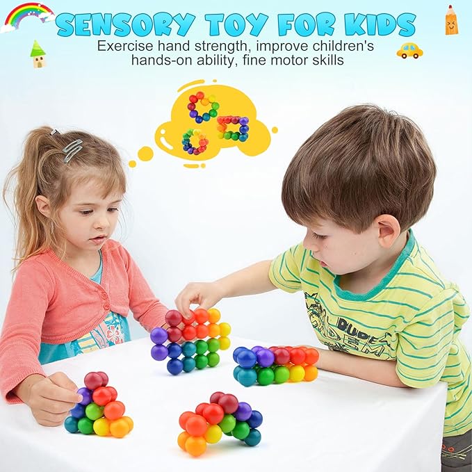 12PCS Autism Sensory Toys for Autistic Children,Quiet Fidget for Adults Kids, Stocking Stuffers for Boys,Autism for Toddlers 3-4,Travel for Ages 3-5 Gift(A)