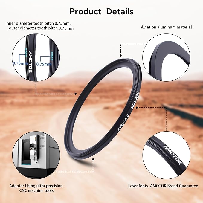 77mm Lens to 72mm Camera Lens Adapter,77mm to 72mm Filter Step-Down Ring Adapter Ring,Compatible All 72mm Filter Accessory