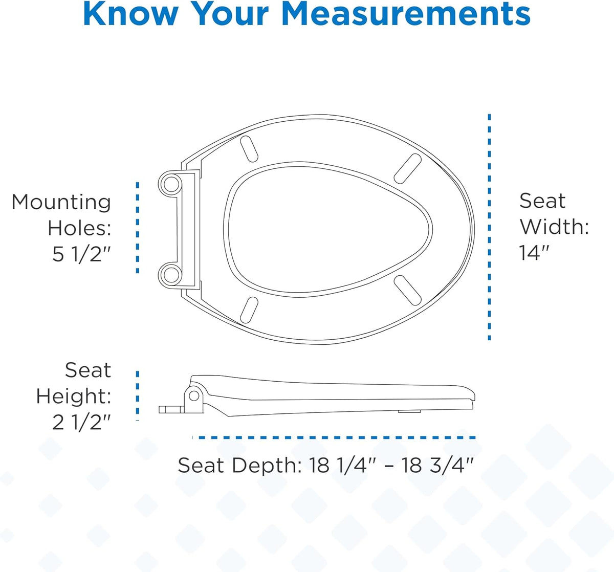 Gerber Universal Elongated Toilet Seat with Cover, Soft Close, Top Mount, Easy Install, Heavy-Duty Plastic, Adjustable Fit for Standard Elongated Toilets, Fade-Resistant, White G0099849