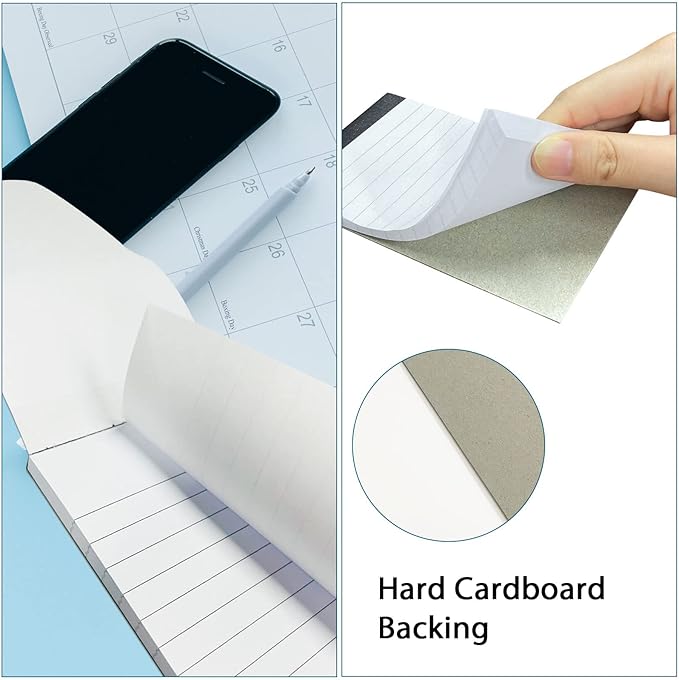 8 Pcs Note Pads Refills 3 x 5 inches Memo Small Notebook Writing Pads with 30 Sheets Each Pad College Ruled Lined Paper NotePads White