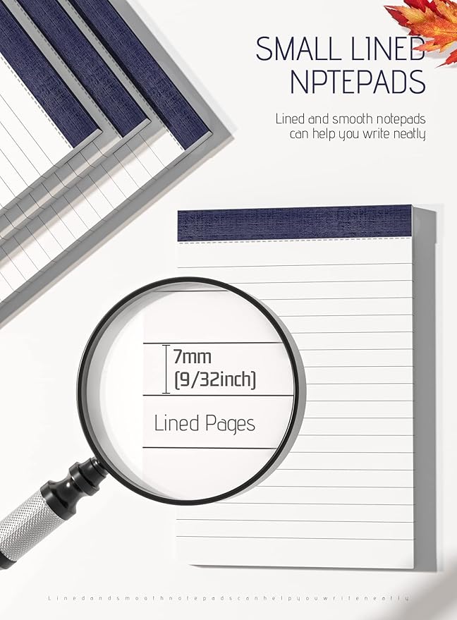 Notepads 4x6 Inch Grocery List Pads 8 Pack Shopping List Pad Small Note Pads for Office Supplies Lined Paper To Do List Notepad of Work Memo Pad for Checklist Organizer Writing Pads of Paper 30 Sheets