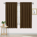 DWCN Blackout Curtains for Living Room Thermal Insulated, Energy Saving & Noise Reducing Bedroom Curtains, Brown, W 70x L 63 Inch, Set of 2 Rod Pocket Curtain Panels