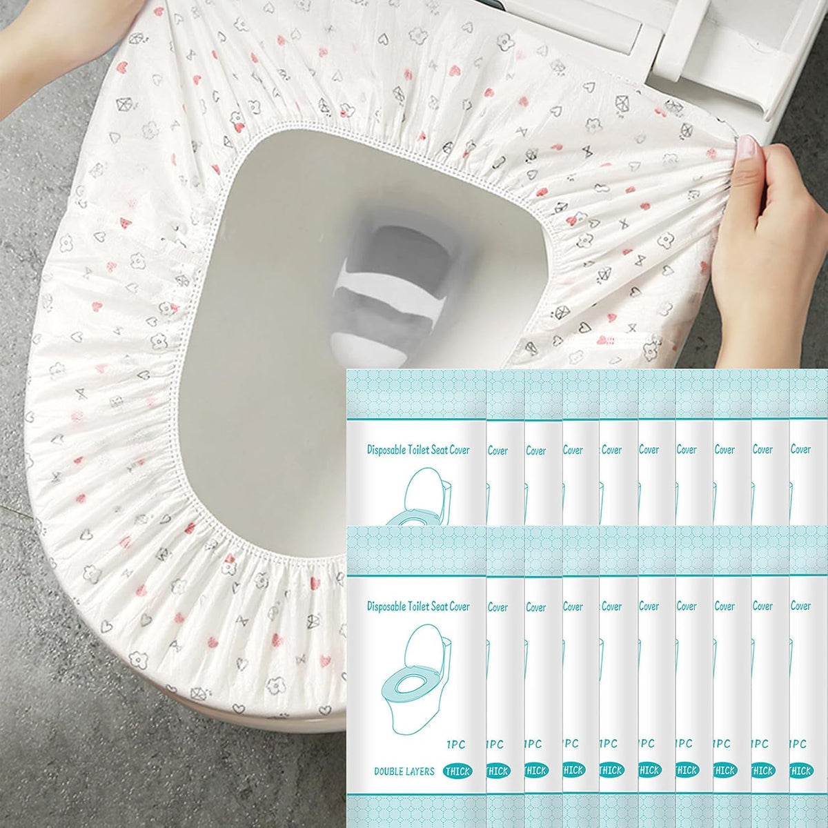 Disposable Toilet Seat Cover Independently Packaged With Non-Woven Fabric 20 Pack Of Travel Essentials
