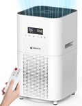 Air Purifiers for Home Large Room up to 3000 Sq Ft, CARD 400 m³/h+ Upgraded H14 Ture Hepa Air Filter, Air Purifier with Air Quality Monitor, 22dB Sleep Mode