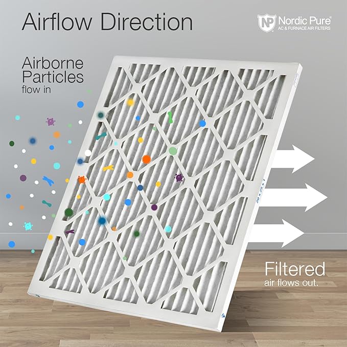 Nordic Pure 20x20x1 (Actual Size: 19 1/2 x 19 1/2 x 3/4) Pleated MERV 13 Air Filters 4 Pack
