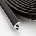 Weather Stripping Door Seal Strip - Soundproof Q-Shaped Foam for Exterior Door Frame, Large Gap Seal, Noise Cancelling, Easy to Install (Brown, 28FT)