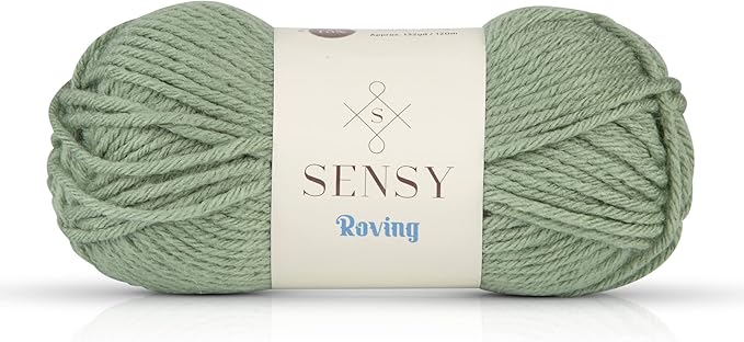 Sensy Roving Yarn, 3.5 oz, 132 Yards, Gauge 5 Bulky (Lily Pad)