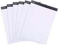 Mintra Office Legal Pads - ((PREMIUM WHITE 6pks, 8.5in x 11in, WIDE RULED))