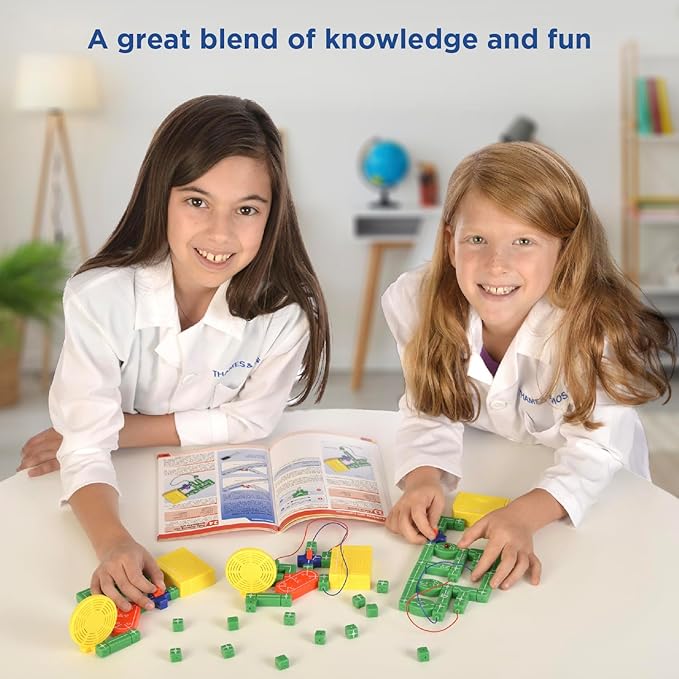 Thames & Kosmos Electricity & Magnetism Science Kit | 62 Safe Experiments Investigating Magnetic Fields & Forces for Ages 8+ | Assemble Electric Circuits with Easy Snap-Together Blocks