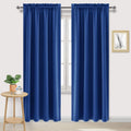 DWCN Blackout Curtains Room Darkening Thermal Insulated Bedroom Curtains Window Curtain Panels, 52 x 84 inches Long, Set of 2 Classic Blue Rod Pocket Drapes