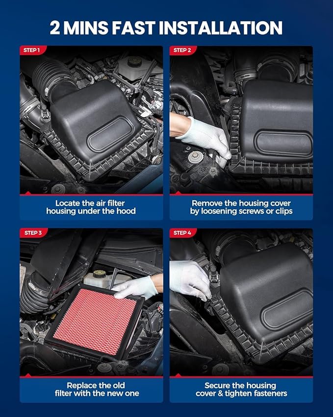 KAX Premium Engine Air Filter, CA10885 Replacement for Honda CR-V CRV(2.4L) 2010 2011 Replace 17220REZA00, Advanced Air Filter Media Increased Acceleration