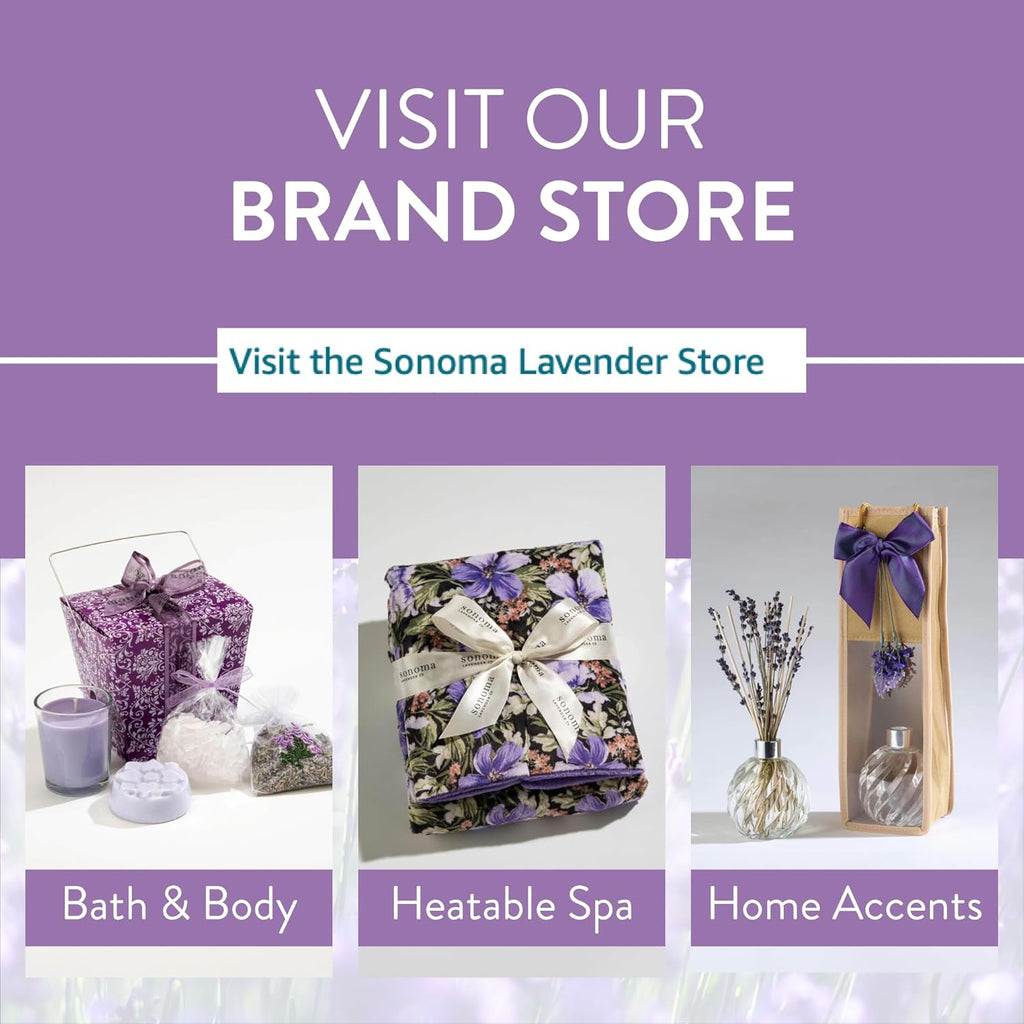 Sonoma Lavender, Dried Eucalyptus and Lavender Sachets by The Yard for Drawers and Closets, Natural Air Freshener for Home, Car, Bag, Room, and Closet