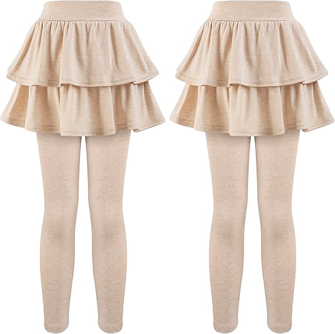 Girls School Uniform Pants Leggings with Skirts Stretch Warm Jegging 4-12 Years