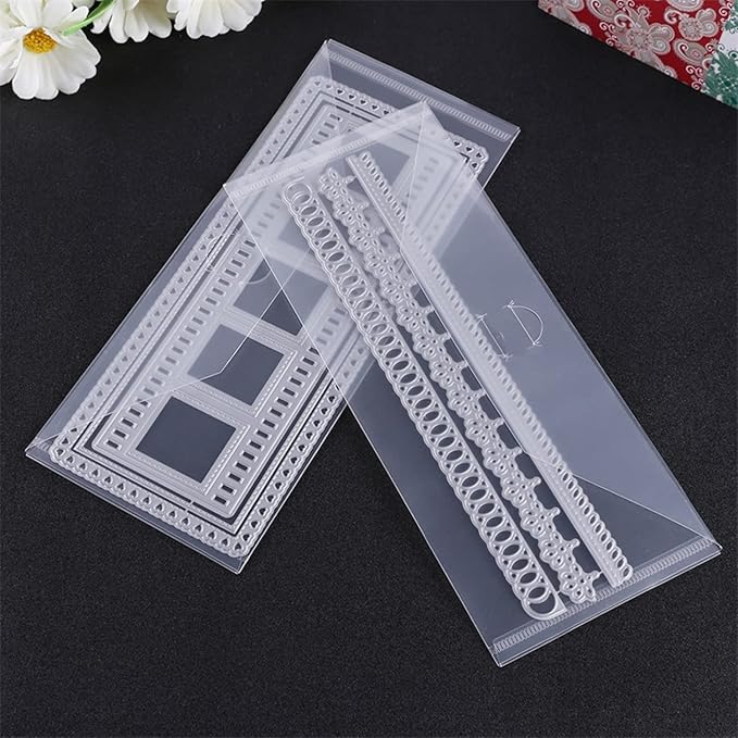 40-Piece Stamp & Die Storage Pockets - 48 Label Stickers, 4 Sizes - Scrapbooking Storage for Card Making, DIY Crafts