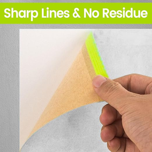 ADHES Pre-Taped Masking Paper for Painting, 3 Rolls 12 Inch x 50 Feet Tape and Drape Painters Paper Roll with Masking Tape, Automotive Paint Masking Paper for Cars, Walls, Floors, Furniture Protection