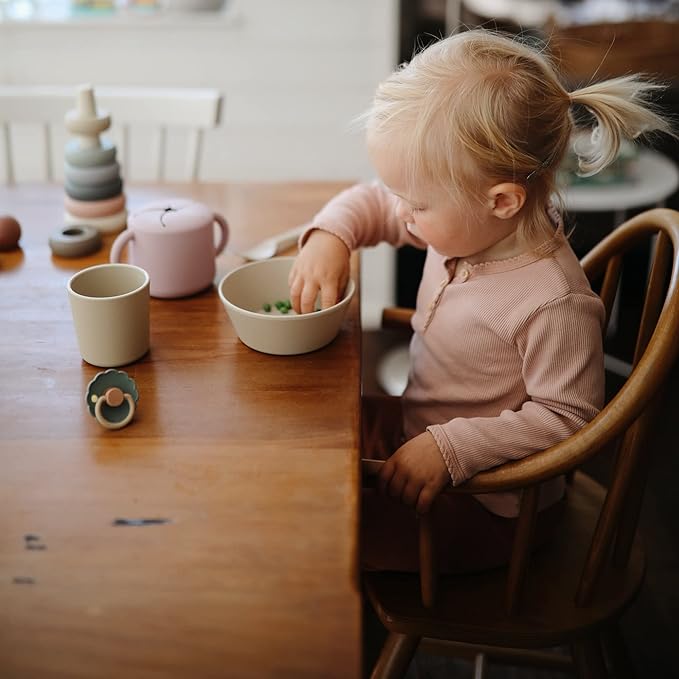 mushie Dinnerware Cups For Kids | Made in Denmark, Set of 2 (Soft Lilac)