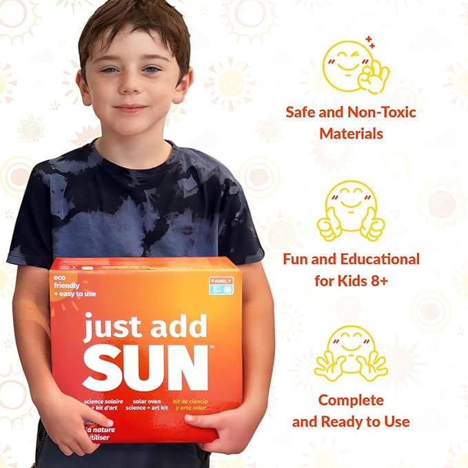 STEM Toys by Griddly Kids – Art & Science Kits for Kids Ages 8-12, STEM Kits for Learning & Education Toys, Chemistry Set for Hands-on Learning, Experiment Kit Gifts for Boys & Girls (Just Add Sun)