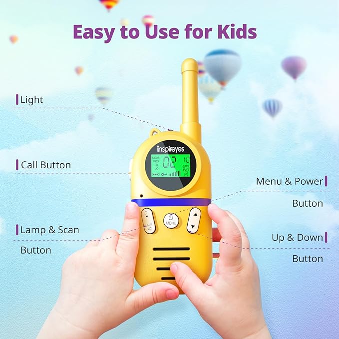 Walkie Talkies for Kids Rechargeable,Toys for Boys and Girls Ages 3-12, 3 Pack Long Range 2-Way Radios, Birthday Gifts,Christmas Stockings, Outdoor Play, Family Games, Hiking Camping Gear
