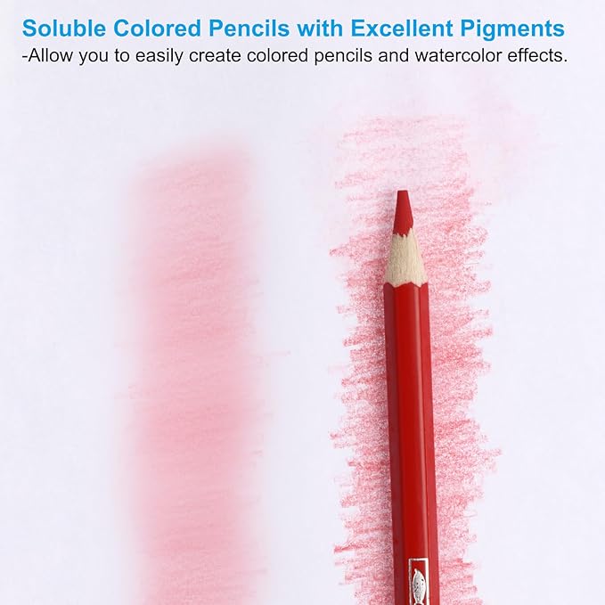 PATIKIL Watercolor Pencil, 6Pcs Water Soluble Pencils for Blending, Coloring, Sketch Drawing, Painting, Grey