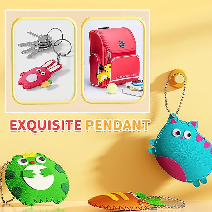 DIY Doll Sewing Toys, Whateveri DIY Doll Sewing Toys, Sewing Kit for Kids, My First Sewing Kit, Weaving Loom for Kids, Sew Fun Animals Kit, Handmade Kids Sewing Crafts DIY Kits Kids 8-12 (A+B Set)