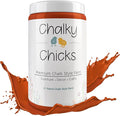 Chalky Chicks All-in-One Chalk Paint for Furniture or Cabinet - 32 Fl Oz - Matte Finish Pumpkin Pie Orange for Metal, Wood Furniture Paint - No Sanding All-in-One for Home Decor & Crafts, USA Made