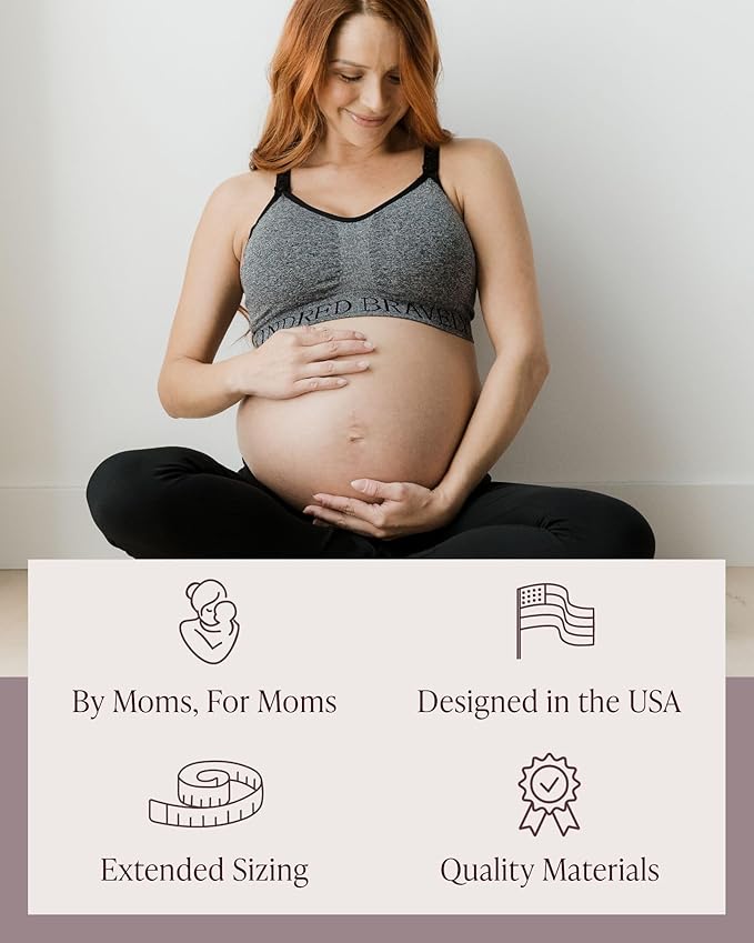 Kindred Bravely Sublime Nursing Sports Bras for Breastfeeding, Soft & Stretchy Maternity Bra