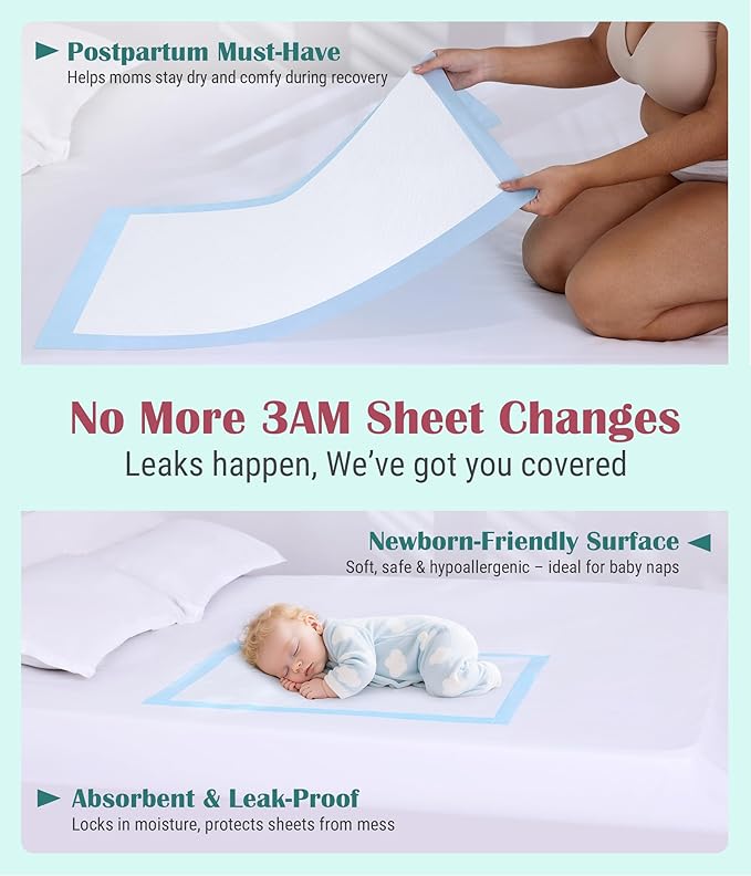 Postpartum Essentials Recovery Kit for Labor & Delivery – Nursing Pads, Peri Bottle, Ice Pack Pad, Postpartum Underwear, Disposable Bed Pads, Perineal Foam, 55 Piece Gift Set