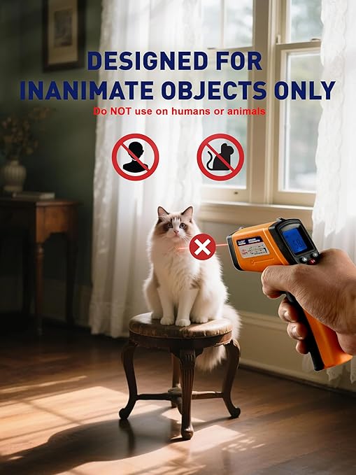 SMART JERRY - Infrared Thermometer Gun | Non-Contact Digital Temperature Gun with -58°F to 788°F Range for Cooking, HVAC | Industrial & Home Use | Instant-Read with Backlit Display