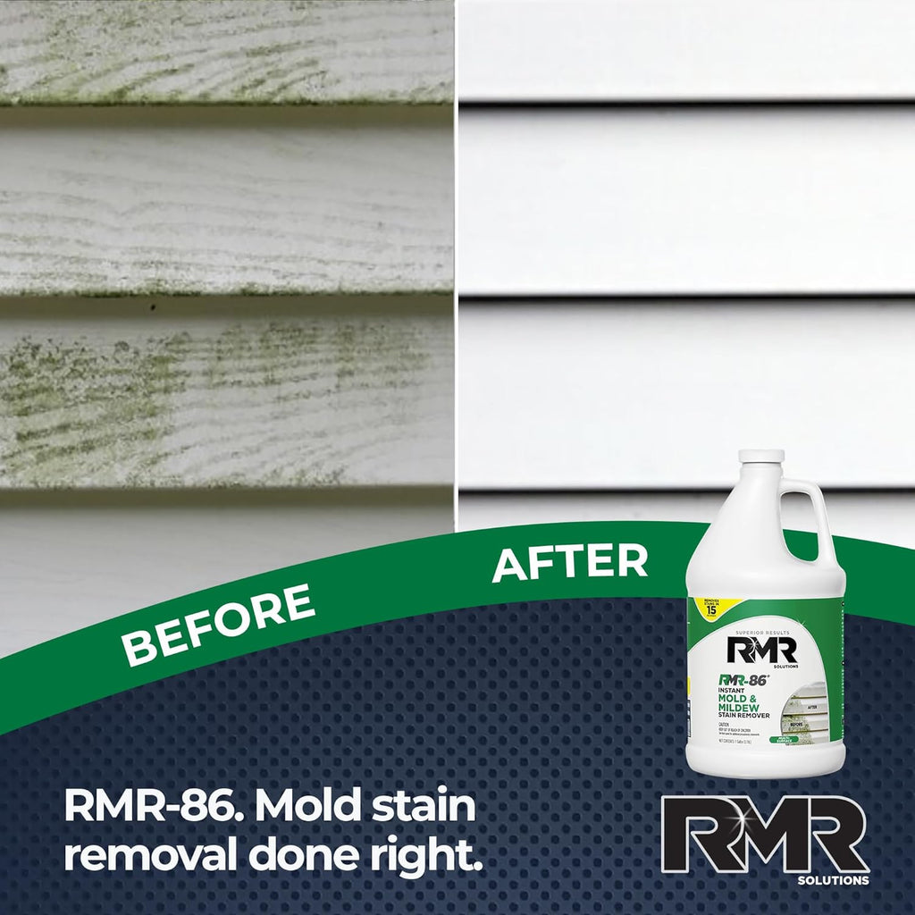 RMR-86 Instant Mold and Mildew Stain Remover Spray - Scrub Free Formula, 1 Gallon
