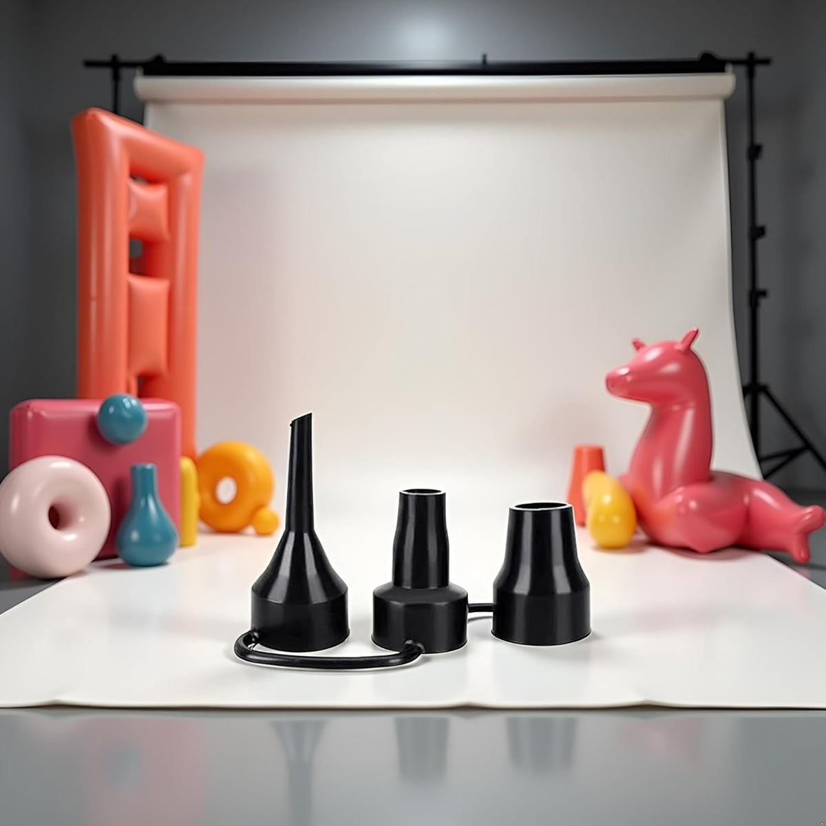 3 Sizes Black Air Pump Replacement Nozzles, Plastic Pump Nozzles,Inflatable Pump Nozzles Head,Air Pump Inflator Adaptor Accessory for Partial Air Bed,Air Mattress Air Mattresses and Accessories