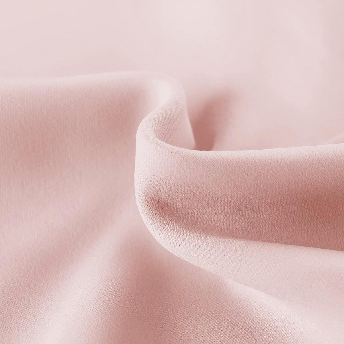 DWCN French Door Curtains – Rod Pocket Thermal Blackout Curtain for Doors with Glass Window, Kitchen and Patio Doors for Privacy, 25 X 72 Inches Long, 1 Curtain Panel with Tieback,Blush Pink
