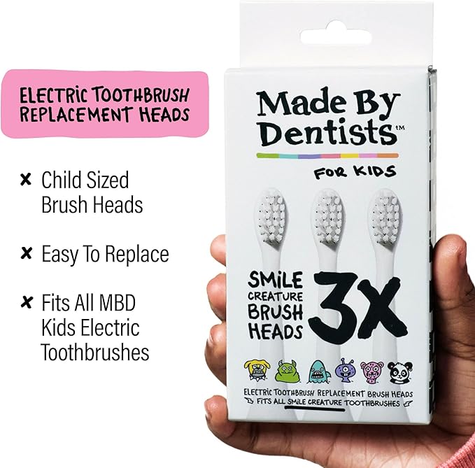 Kids Electric Toothbrush - Rechargeable Vibrating Toothbrush with Timer, Includes 6 Replacement Heads, Gently Cleans Teeth, for Girls and Boys, Kids & Toddlers Age 2+, Cheetah