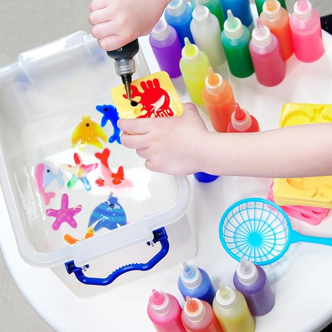 Magic Water Elf Toy Kit - Aqua Art Water Fairy Gel Kit for Kids - 10 Colors Magic Gel Water Pets - DIY Squishy Maker Set - Make Your Own Squishies Toy Crafts Party Favor for Boys & Girls Ages 6-12