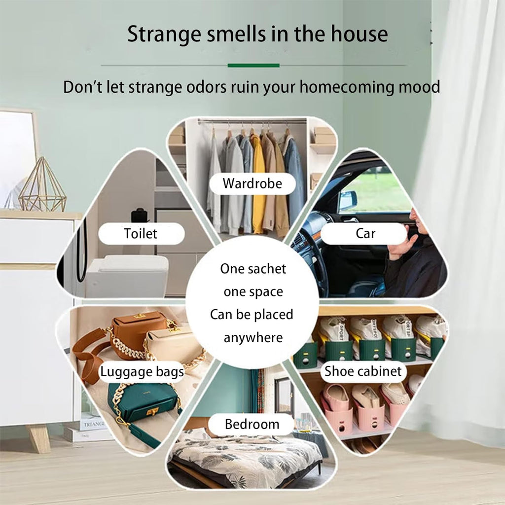 10pcs scented sachets, sachets for drawers and closets - Highly popular product famous perfume Bur closet deodorizer, closet smell freshener for clothes, Potpourri Bags Long Lasting Home Fragrance